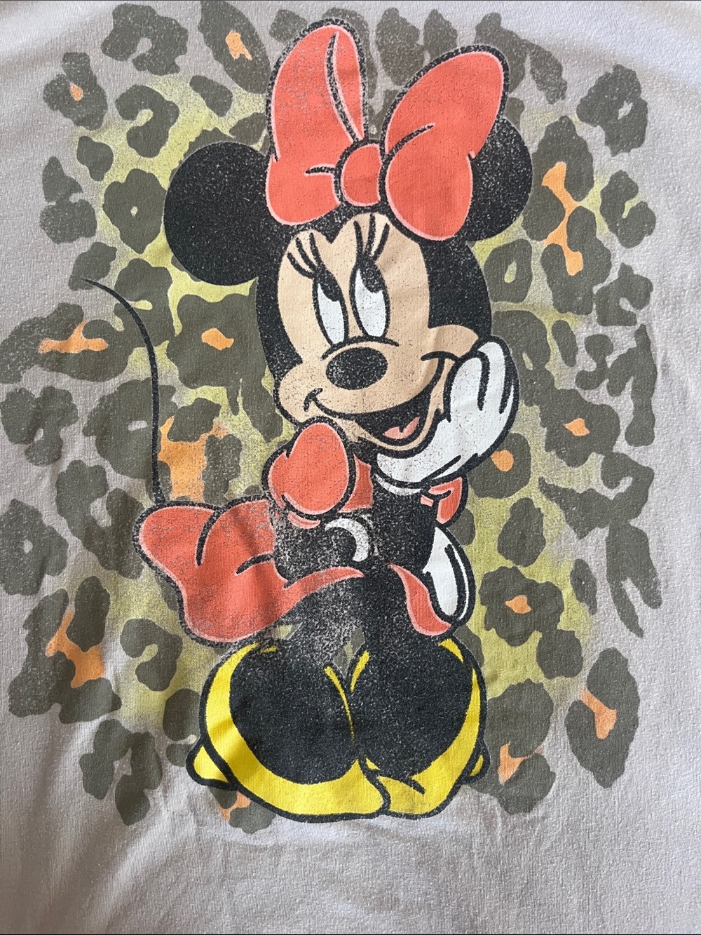 Disney Minnie Mouse Tee in White with Coral Bow and Yellow Shoes - Picture 3 of 4
